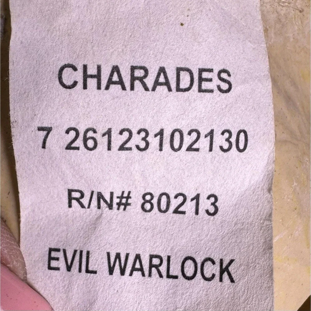 Vintage Charades Evil Warlock Halloween Mask Horror Costume Creepy Monster Latex